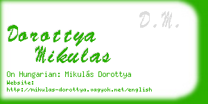 dorottya mikulas business card
