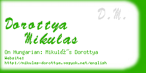 dorottya mikulas business card